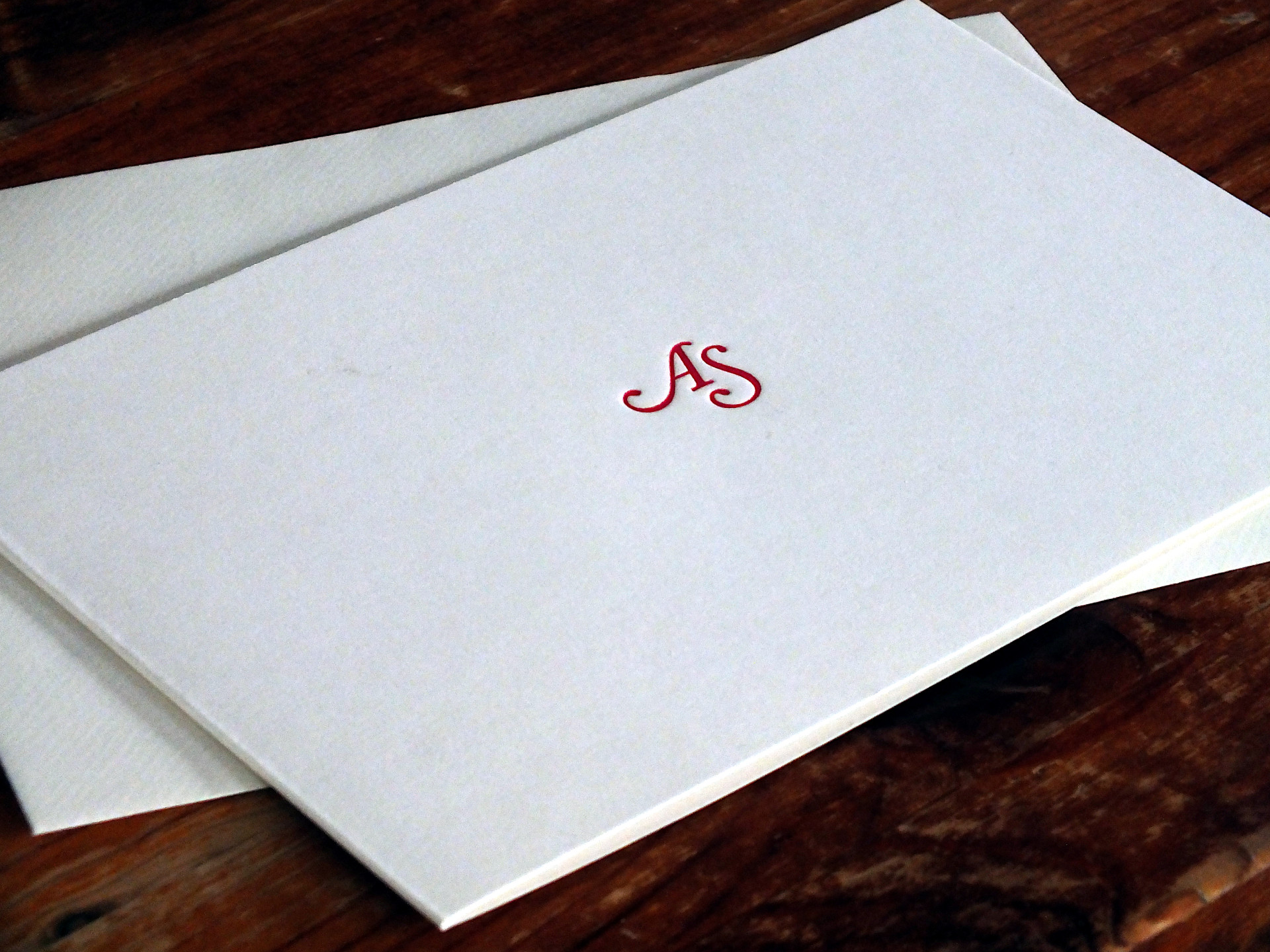 Wedding invitation made by a local print artisan in Berlin